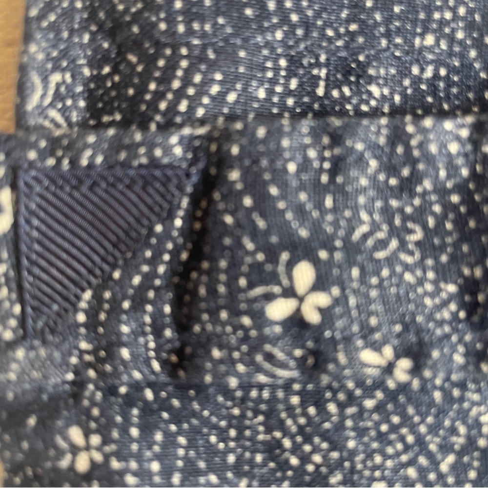 UNTUCKit Slim fit Medium Navy short sleeve button down 100% Linen small print - Picture 4 of 9